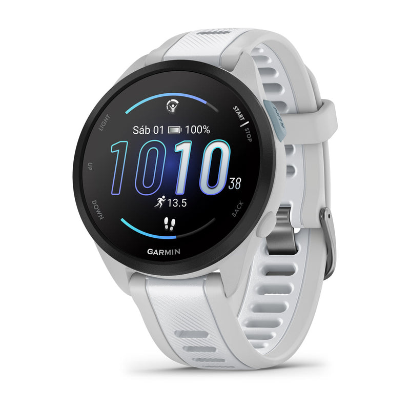 RELOGIO GARMIN FORERUNNER® 165 MUSIC CINZENTO NEVOEIRO/BRANCO PEDRA