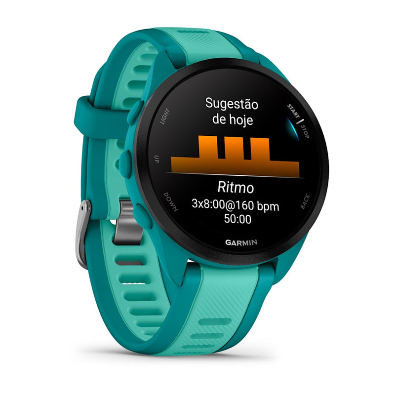 RELOGIO GARMIN FORERUNNER® 165 MUSIC TURQUESA/ÁGUA