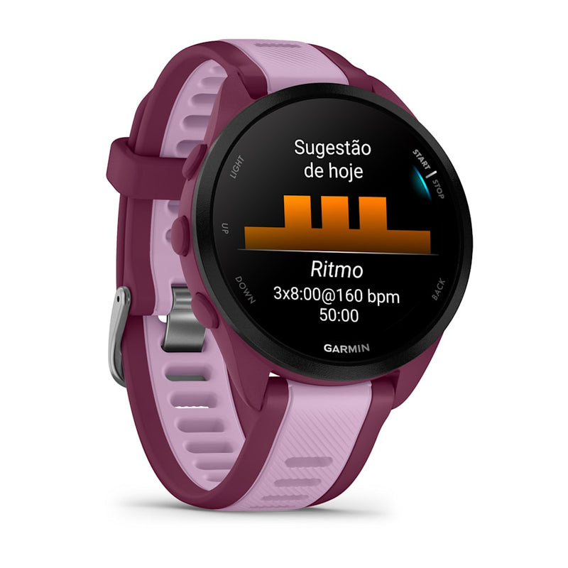 RELOGIO GARMIN FORERUNNER® 165 MUSIC BORDEAUX/LILÁS