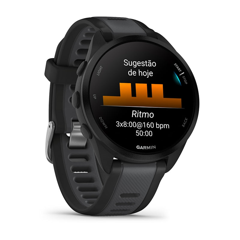 RELOGIO GARMIN FORERUNNER® 165 MUSIC PRETO/CINZENTO ARDÓSIA