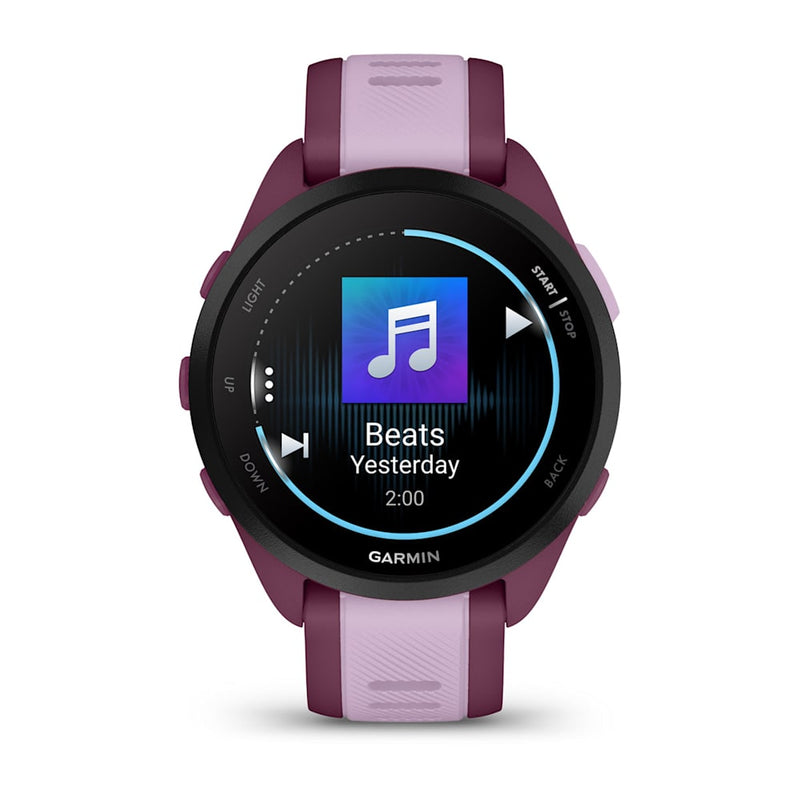 RELOGIO GARMIN FORERUNNER® 165 MUSIC BORDEAUX/LILÁS