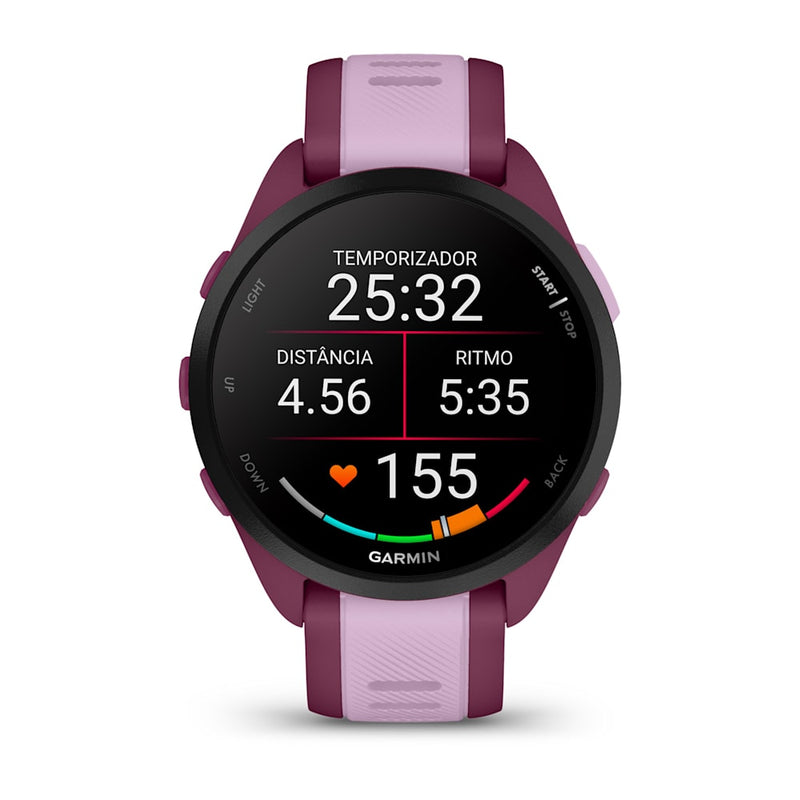 RELOGIO GARMIN FORERUNNER® 165 MUSIC BORDEAUX/LILÁS