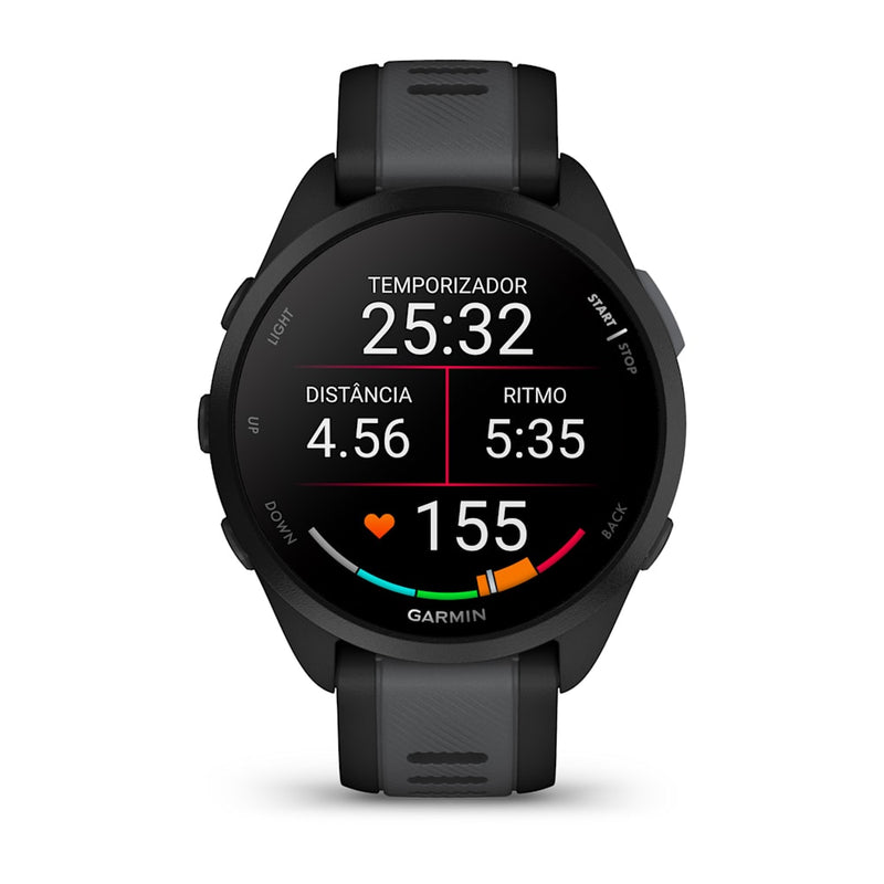 RELOGIO GARMIN FORERUNNER® 165 MUSIC PRETO/CINZENTO ARDÓSIA